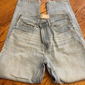 Everlane high waist straight ankle jeans